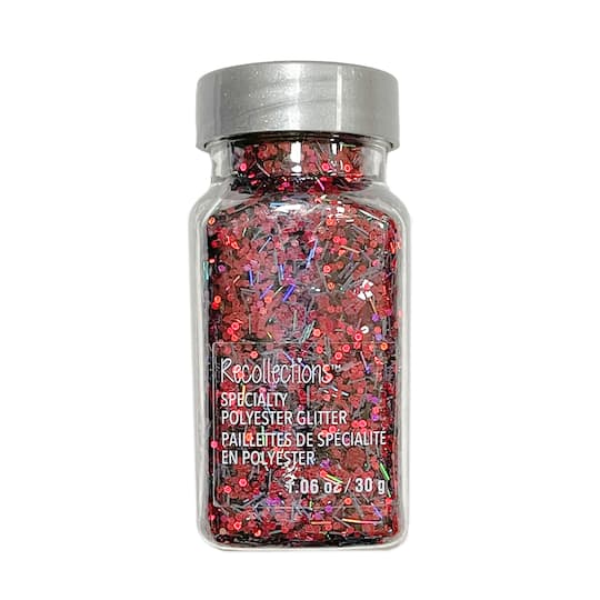 Specialty Polyester Glitter Red & Black Shapes by Recollections™